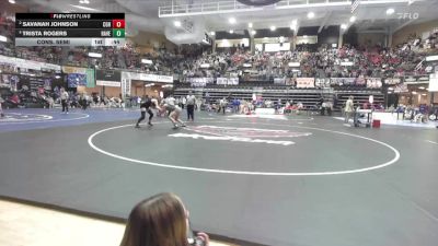 155 lbs Cons. Semi - Trista Rogers, Haven HS vs Savanah Johnson, Council Grove Hs