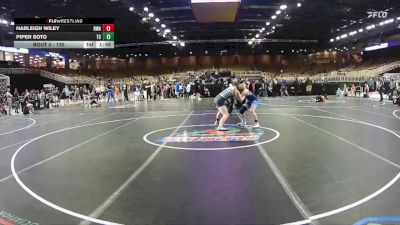 130 lbs Round 2 - Harleigh Wiley, Roundtree Wrestling Academy vs Piper Soto, Team Clay
