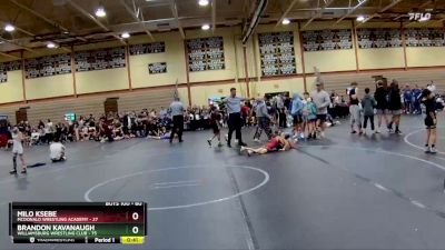 60 lbs Quarterfinal - Milo Ksebe, McDonald Wrestling Academy vs Brandon Kavanaugh, Williamsburg Wrestling Club