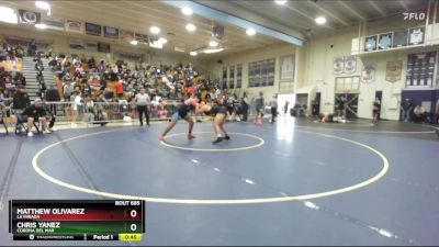 215 lbs Cons. Round 4 - Chris Yanez, Corona Del Mar vs Matthew Olivarez, La Mirada