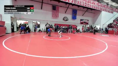 JH 117 lbs Champ. Round 2 - Autym Baker, EL RENO vs Zora Clark, LAWTON