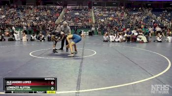 1A 150 lbs Semifinal - Lorenzo Alston, Uwharrie Charter Academy vs Alejandro Lopez, Elkin