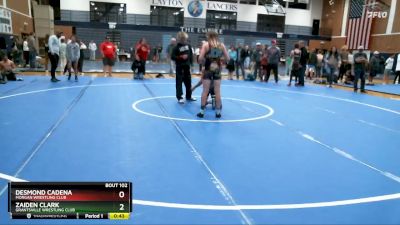 110-114 lbs Round 3 - Zaiden Clark, Grantsville Wrestling Club vs Desmond Cadena, Morgan Wrestling Club