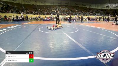 76 lbs Consi Of 8 #2 - Carson Smith, F-5 Grappling vs Cole Martin, Greater Heights Wrestling