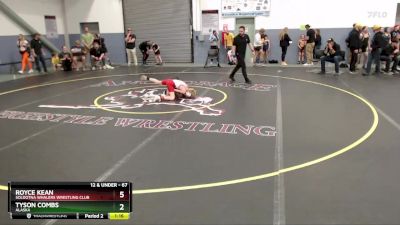 67 lbs Round 3 - Tyson Combs, Alaska vs Royce Kean, Soldotna Whalers Wrestling Club