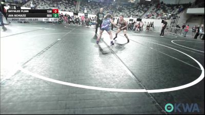 105 lbs Quarterfinal - Brynlee Flinn, Team Worx Wrestling Club vs Ava Schultz, Rough Riders