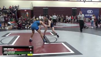 150 lbs Round 3 - Jack Stevens, Clear Creek-Amana vs Dirk Boyles, Burlington Notre Dame