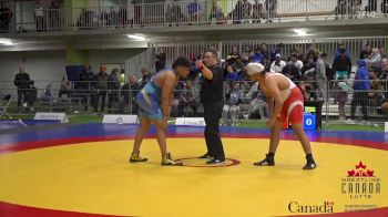 110kg 1st Place Match - Jasonjeet Singh Lalli, Canadian Mal Wrestling vs Udaypartap Singh Billen, Rustom WC