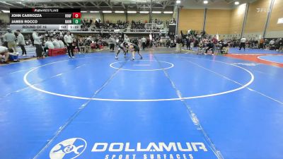 144 lbs Round Of 16 - John Carrozza, Ridgefield vs James Rocco, Barrington