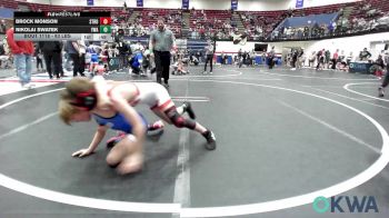 83 lbs Quarterfinal - Brock Monson, Stroud Youth Wrestling Club vs Nikolai Swatek, Yukon Wrestling Academy