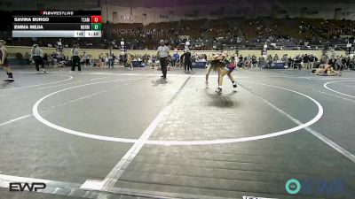 67 lbs Quarterfinal - Savina Burgo, Team Tulsa Wrestling Club vs Emma Mejia, Norman Grappling Club