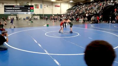 160 lbs Semifinal - Parker Schuetz, PAWNEE CITY vs Credence Schmidt, Fusion