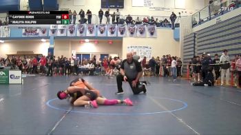 100 lbs Cons. Semi - Caydee Eden, Powell High School vs Maliya Halpin, Borah High School