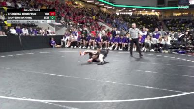 120 lbs Quarterfinal - Grayson Manning, Waukee Northwest vs Shandrel Thompson, Johnston