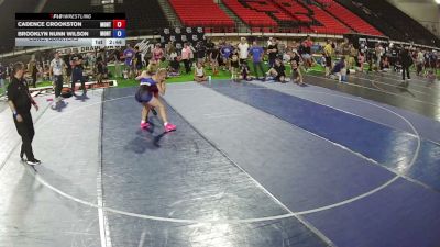 115 lbs Cons. Quarters - Cadence Crookston, Montana vs Brooklyn Nunn Wilson, Montana