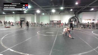 54 lbs Consolation - Weston Molinaro, Rising Sun WC vs Oaken Lorance, Sanderson Wr Ac
