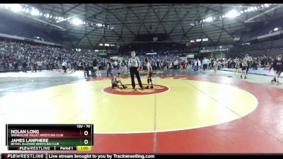 70 lbs Cons. Round 3 - James Lanphere, Bethel AllStars Wrestling Club vs Nolan Long, Snoqualmie Valley Wrestling Club