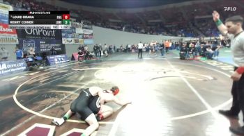 2A/1A Boys 150 Quarterfinal - Louie Orana, Siletz Valley Boys vs Henry Coiner, Lowell Boys