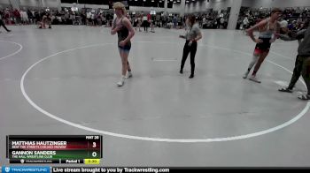 150 lbs Cons. Round 3 - Gannon Sanders, The Hall Wrestling Club vs Matthias Hautzinger, Beat The Streets Chicago-Midway