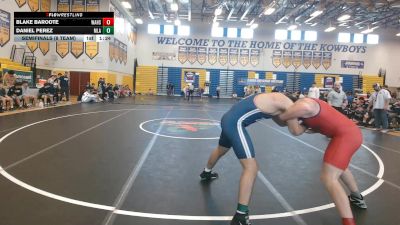 215 lbs Semifinals (8 Team) - Blake Barodte, Wakulla Hs vs Daniel Perez, Mater Lakes Academy