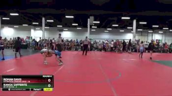 68 lbs Round 6 (8 Team) - Roman Davis, U2 Upstate Uprising Gold vs Kanoa Safferite, 84 Athletes
