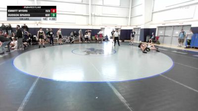 126 lbs Quarterfinal - Emmitt Myers, Patriots Wrestling Club-MS vs Hudson Sparks, Northern Elite 2-MS