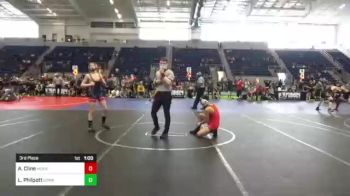 102 lbs 3rd Place - Abram Cline, Monkey Crew WC vs Landyn Philpott, Cowa