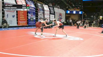 144 Class 3 lbs Cons. Round 1 - Nic Foulk, Carl Junction vs Justus Griffith, Warrensburg