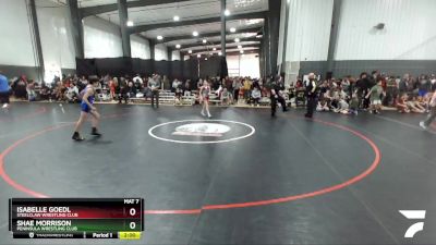 87 lbs Cons. Round 2 - Isabelle Goedl, Steelclaw Wrestling Club vs Shae Morrison, Peninsula Wrestling Club