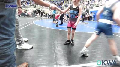 46 lbs Consi Of 8 #2 - Danger Shimonek, Pawhuska Elks Takedown vs Maculey Andrews, Hilldale Youth Wrestling Club