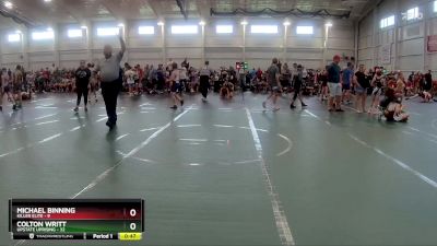 72 lbs Finals (2 Team) - Michael Binning, Killer Elite vs Colton Writt, Upstate Uprising