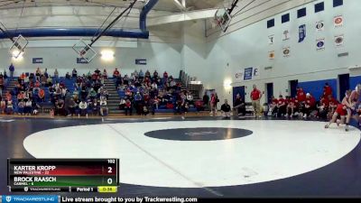 102 lbs Round 2 (4 Team) - Karter Kropp, New Palestine vs Brock Raasch, Carmel