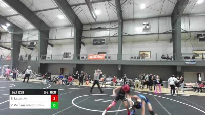 88 lbs 5th Place - Aly Rincon Cormier, Team Aggression vs Elsa Finley, Big Cat Wrestling