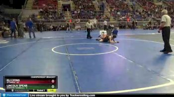 126 lbs Round 1 - Eli Lyons, #1 Lisbon vs Lincoln Spear, Kenmare-Bowbells