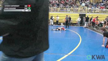 37 lbs Consi Of 4 - Jaxson Cartwright, Midwest City Bombers Youth Wrestling Club vs Owen Harader, Ponca City Wildcat Wrestling