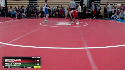 108 lbs Quarterfinal - Abigail Furman, Indian Wrestling Club vs Benito Delgado, Red Cobra WA