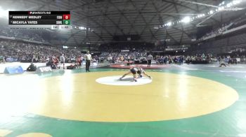 Girls 3A 140 lbs Champ. Round 2 - Micayla Yates, Sedro-Woolley (Girls) vs Kennedy Medley, Ferndale (Girls)