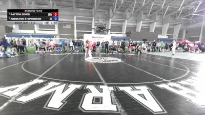 110 lbs 1st Place Match - Payton Gines, Sanderson Wrestling Academy vs Andelynn Stephensen, JWC Girls