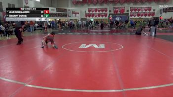 85 lbs Cons. Round 2 - Lane Williamson, United vs Weston Denne, Alexandria
