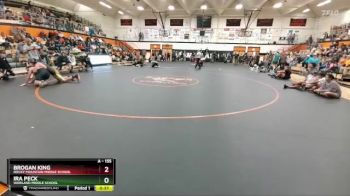 155 lbs Cons. Round 1 - Ira Peck, Worland Middle School vs Brogan King, Rocky Mountain Middle School