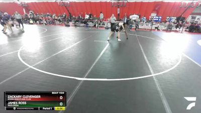 182 lbs Cons. Round 1 - James Ross, Wisconsin vs Zackary Clevenger, Dixon Wrestling Club