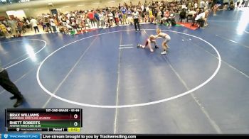 61-64 lbs Round 1 - Brax Williams, Sanderson Wrestling Academy vs Rhett Roberts, Aviator Wrestling Club