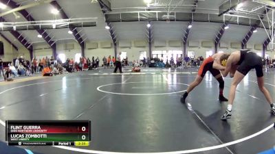 157 lbs Cons. Round 3 - Lucas Zombotti, West Liberty vs Flint Guerra, Ohio Northern Univerity