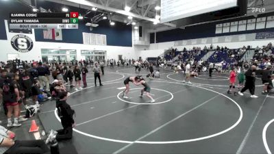 130 lbs Round 2 - Dylan Yamada, Socal Hammers Wrestling Club vs Ilianna Cosic, Petersons Grapplers