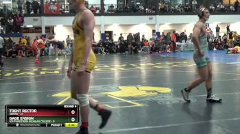 157 lbs Round 4 (10 Team) - Trent Rector, Adrian vs Gage Ensign, Southwestern Michigan College