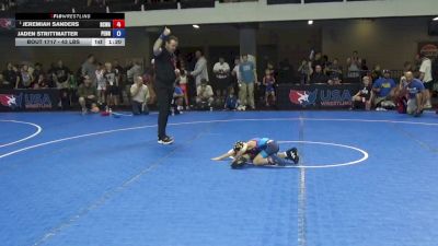 43 lbs Champ. Round 2 - Jeremiah Sanders, Red Cobra Wrestling Academy vs Jaden Strittmatter, Pennsylvania