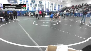 155 lbs 5th Place Match - Kristina Arevalo, Foothill (Santa Ana) vs Jaslyn Martinez, Alta Loma