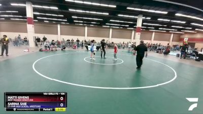 106 lbs Round 5 - Matti Givens, Best Trained Wrestling vs Sarina Saie, Cy-Fair High School Wrestling