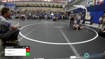 46 lbs Round Of 16 - Janson Jones, Standfast OKC vs Silas Boyd, Harrah Little League Wrestling