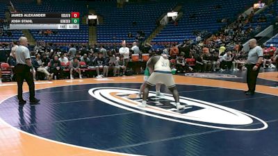 285 lbs Quarterfinals (8 Team) - Josh Stahl, Geneseo vs James Alexander, Elmhurst (IC Catholic)